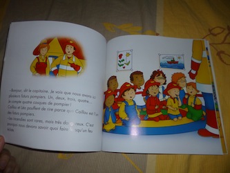 Caillou l'apprenti pompier 1 - Chouette - Les lectures de Liyah