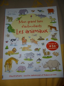 Les animaux autocollants - Usborne - Les lectures de Liyah