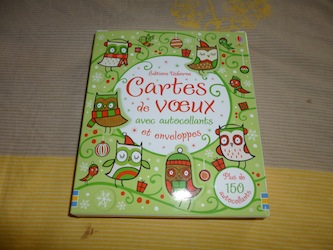 Cartes de voeux autocollants - Usborne - Les lectures de Liyah