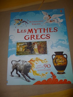 Livre pour enfants Mythes grecs autocollants - Usborne - Les lectures de Liyah