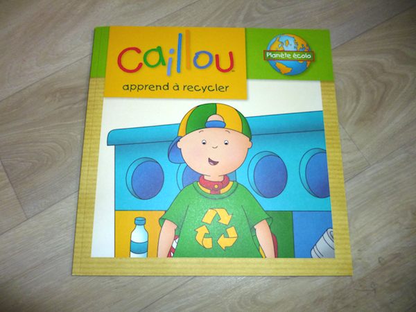 Livre pour enfants Caillou apprend à recycler