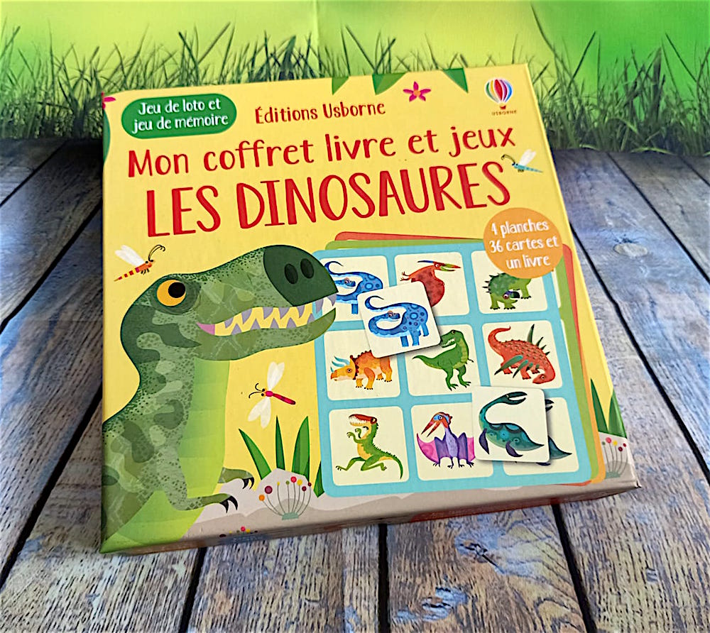 Les dinosaures - Mon coffret livre et jeux Avec 36 cartes + 4